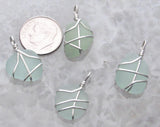 Sea Glass & Sterling Silver Mini Pendant